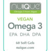 nuIQue Vegan Omega 3 label
