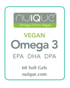 nuIQue Vegan Omega 3 label