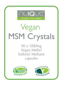 nuIQue Vegan MSM label