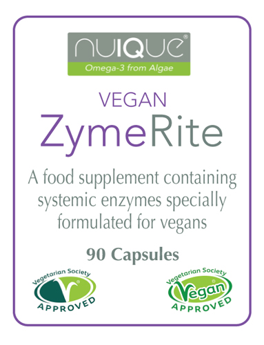 nuIQue Vegan ZymeRite label