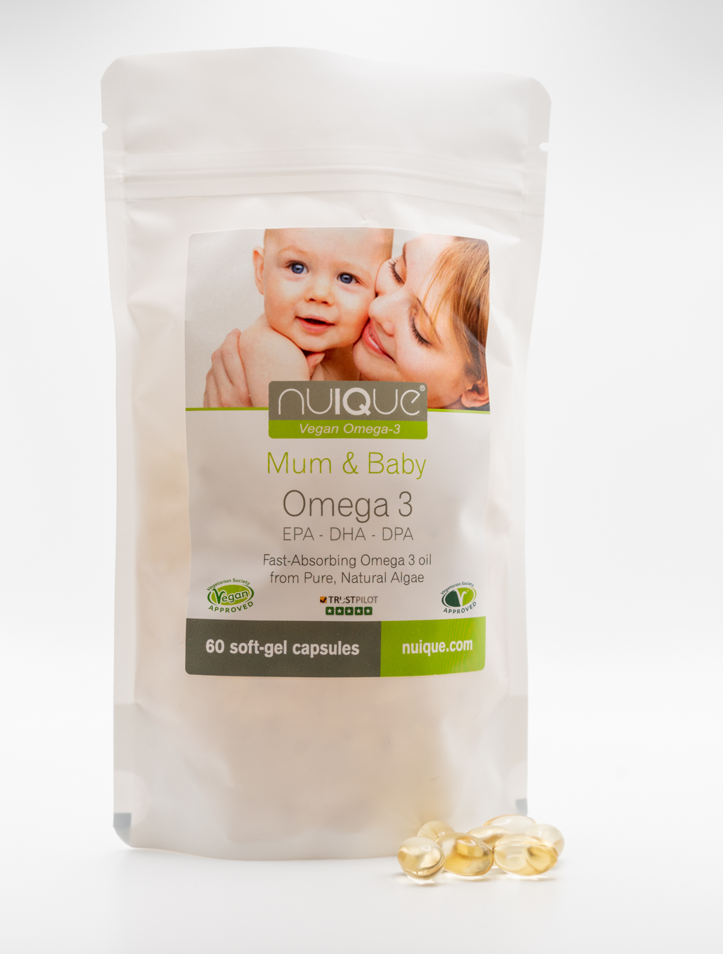 Vegan Omega 3 Mum and Baby pouch